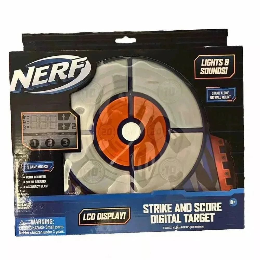 NEW NERF Strike & Score Digital Lights & Sound Targe